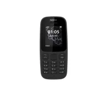 Nokia 105 4,5 cm (1.77") 74,04 g Melns Tālrunis ar papildiespējām
