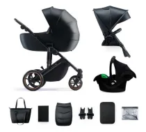 KINDERKRAFT universal stroller 3in1 PRIME 2 3IN1 MINK PRO VENEZIAN Black, KSPRIM02BLK300I