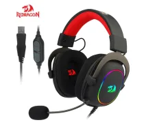 REDRAGON ZEUS X H510 austiņas un brīvroku komplekts Vadu Speļu USB Type-A Melns, Rozā, Sarkans