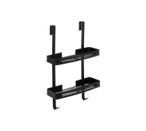5five Simply Smart 5five Simply Smart Shower Shelf, Two-Tier, Black, 32.5 x 16 x 60 cm