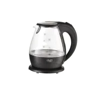 Adler AD 1224 elektriskās tējkanna 1,5 L 2000 W Melns, Caurspīdīgs