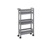 5five Simply Smart 5five Simply Smart Very narrow bathroom rack with wheels, 3 shelves, width 15 cm