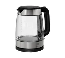 Electrolux E4GK1-4GB elektriskās tējkanna 1,7 L 2200 W Melns, Nerūsējošs tērauds, Caurspīdīgs