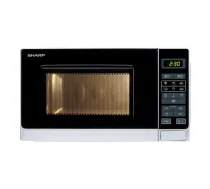 Sharp Home Appliances Sharp Home Appliances R-242INW mikroviļņu krāsns Sudrabs Solo mikrovilnis Novietojams uz galda 20 L 800 W
