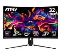 MSI MPG 321CURXDE QD-OLED monitori 80 cm (31.5") 3840 x 2160 pikseļi 4K Ultra HD Melns