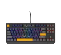 GENESIS THOR 230 TKL tastatūra Speļu USB + RF Wireless + Bluetooth QWERTY Melns, Zils, Pelēks, Oranžs