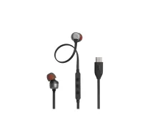 JBL Tune 310C Austiņas Vadu Ausīs Zvani / mūzika USB Veids-C Melns
