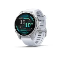 Garmin Fenix 8 3,3 cm (1.3") AMOLED 43 mm Digitāls 416 x 416 pikseļi Skārienjūtīgais ekrāns Sudrabs Wi-Fi GPS