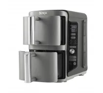 Ninja SL400EU taukvāres katls Dubults 9,5 L 2470 W Karstā gaisa fritētājs Melns, Pelēks