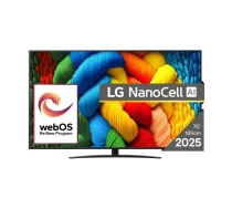 LG NanoCell AI 75NANO81A3A televizors 190,5 cm (75") 4K Ultra HD Viedtelevizors Wi-Fi Melns