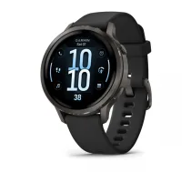 Garmin Venu 4 3,05 cm (1.2") AMOLED 41 mm Digitāls 390 x 390 pikseļi Skārienjūtīgais ekrāns Melns Wi-Fi GPS
