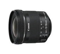 Canon EF-S 10-18mm f/4.5-5.6 IS STM + EW-73C + Lens Cloth SLR Ultra plats objektīvs Melns