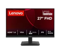 Lenovo ThinkVision S27-4e monitori 68,6 cm (27") 1920 x 1080 pikseļi Full HD LCD Melns