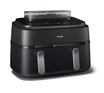 Philips 5000 series NA551/00 taukvāres katls Dubults 9 L Atsevišķs 2750 W Karstā gaisa fritētājs Melns, Sudrabs