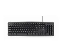 Gembird KB-U-103-RU tastatūra Birojs USB QWERTY Angļu, Krievu Melns