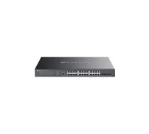 TP-Link Omada SG3428XMPP tīkla pārslēgs Vadīts L2+ Gigabit Ethernet (10/100/1000) Power over Ethernet (PoE) 1U Melns