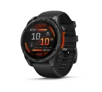 Garmin Fenix 8 3,56 cm (1.4") AMOLED 47 mm Digitāls 454 x 454 pikseļi Skārienjūtīgais ekrāns Melns Wi-Fi GPS