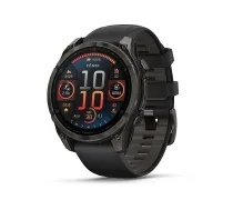 Garmin fenix 8 3,56 cm (1.4") AMOLED 47 mm Digitāls 454 x 454 pikseļi Skārienjūtīgais ekrāns Melns Wi-Fi GPS
