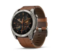 Garmin Fenix 8 3,56 cm (1.4") AMOLED 51 mm Digitāls 454 x 454 pikseļi Skārienjūtīgais ekrāns Titāns Wi-Fi GPS