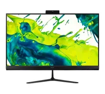 Acer PC AiO Aspire C27-2G_LUBR75825U_65W, Ryzen 7 5825U, 8GB, 512GB SSD, Vega 8 Graphics, Linux, Melns