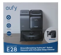Anker Eufy IZPĀRDOT. Robotu putekļsūcējs Omni E28, melns | Robotu putekļsūcējs | Omni E28 | Mitrā un sausā | Putekļu ietilpība 3 l | 20000