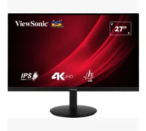 Viewsonic VG Series VG2708-4K monitori 68,6 cm (27") 3840 x 2160 pikseļi 4K Ultra HD LED Melns