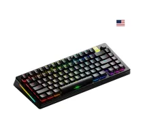 Glorious Gaming Glorious Gaming GMMK 3 PRO HE 75% Prebuilt tastatūra Speļu RF bezvadu sakari + Bluetooth QWERTY Amerikāņu angļu valoda Melns