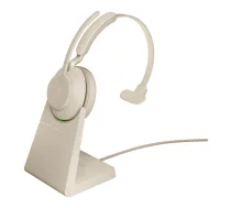 Jabra Evolve2 65 Austiņas Bezvadu Birojs / zvanu centrs USB Veids-C Bluetooth Bēšs