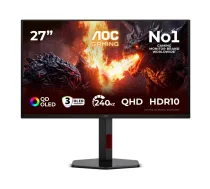 AOC G4 Q27G4ZDR monitori 67,3 cm (26.5") 2560 x 1440 pikseļi Quad HD QD-OLED Melns, Sarkans