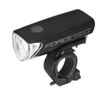 FORCE Bicycle headlight TRIPLE 19LM Black  (F45160)