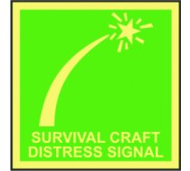 IMO zīme SURVIVAL CRAFT DISTRESS SIGNAL (150x150 )