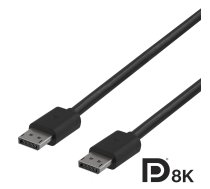 DELTACO DisplayPort kabelis, DP 1.4, 2m, svart
