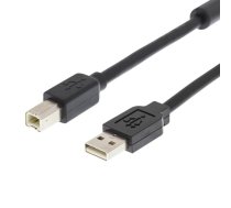 Kabelis DELTACO USB 2.0 "A-B", 10m, aktīvs, melns / USB-EX10M