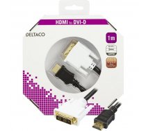 Kabelis DELTACO HDMI - DVI, melns, 1,0 m / HDMI-110-K