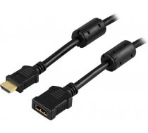 Kabelis DELTACO HDMI-M - HDMI-F, melns, 2m / HDMI-122