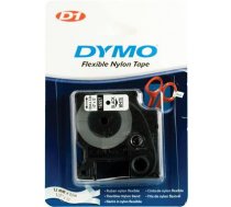 DYMO D1 marķēšanas lente flex nylon 12mm, melna uz balta, 3,5 m roll