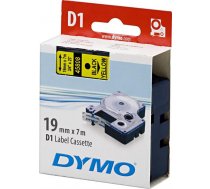 Tape DYMO D1 19mm x 7m, black on yellow / S0720880 45808