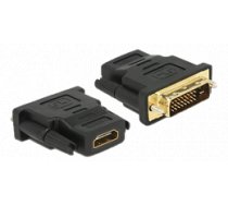 DeLOCK DVI to HDMI adapter, DVI 24 + 1 pin, HDMI 19 pin female, gold plated connectors, black / 65466