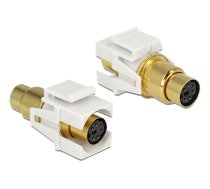 eLOCK Keystone Module Mini-DIN 6-pin female - jpma, gold-plated, white / 86339