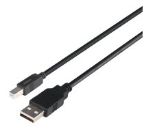 DELTACO USB2.0 kabelis tips A - tips B 1m, melns