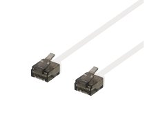 U/UTP Cat6a plākstera kabelis, plakans, 0,3 m, 1 mm biezs, balts
