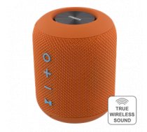 STREETZ Waterproof Bluetooth Speaker, Fabric Design, TWS, 2x5W, IPX5, Bluetooth 4.2, Orange / CM757
