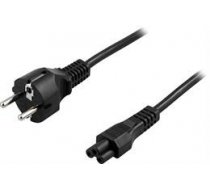 DELTACO cable CEE 7/7  IEC 60320 C5 , max 250V / 2.5A, 0.2m, black DEL-109C-20