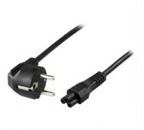 DELTACO grounded cable, angled CEE 7/7 to straight IEC 60320 C5 , max 250V / 2.5A, 10m, black DEL-109HA