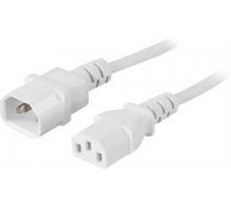 DELTACO grounded cable IEC 60320 C14 to IEC 60320 C13, max. 250V / 10A, 3m , white DEL-113AV