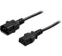 DELTACO  extension cable, IEC 60320 C14 to straight IEC 60320 C13, max 250V / 10A, 5m , black DEL-113B