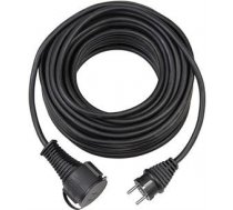 Brennenstuhl earthed rubber extension cord, straight CEE 7/7 straight CEE 7/4 (Schuko), IP 44, 10m , black 1161450 / DEL-118R