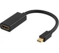 DELTACO mini DisplayPort uz HDMI adapteri, 4K, 0,2 m, melns