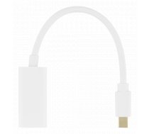 DELTACO Mini DisplayPort till HDMI adapter, 4K 60Hz, 0,2m, Vit