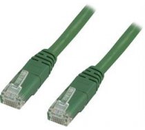 DELTACO UTP Cat5e plāksteru kabelis 1m, zaļš